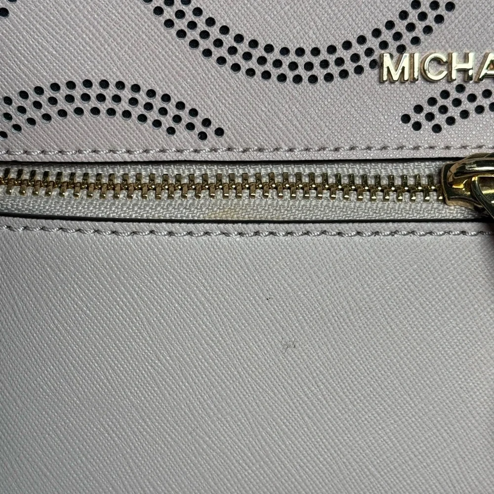 Michael Kors Rhea Zip Blush Perforated Logo Backpack - Picture 9 of 12